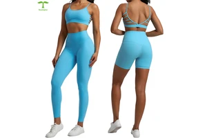 Exquisite Yoga Stylish Back Design Activewear Sportswear Stretch Strappy Fitness Sports Top Sexy Sport Bra
