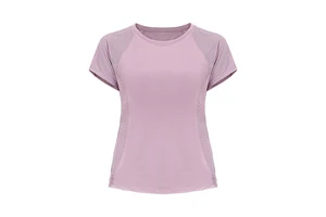 New Design Loose Running Sports Short Sleeve Mesh Yoga T-shirt Tops Quick-drying Plain Women's Tennis Shirt