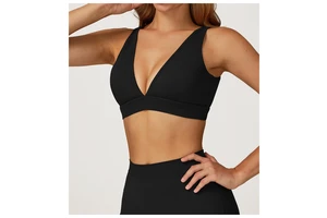 Deep V Neck Hot Selling Yoga Bra Tank Top Padded Chest Plus Size Square Backless Beauty Sportswear Classic Shockproof Gym Active