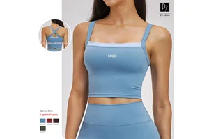 Custom Backless Tight Fit Yoga Tank Top Women Quick Dry Gym Running Fitness Tops Deportivos Workout Sportswear Yoga Vest