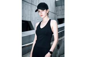 Women Premium 2-in-1 Matte V-neck Racerback Tank Velvet Soft High Stretch Shaping Breathable Quick Dry Fitted All-season Yoga