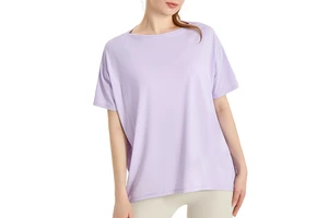 Women's Plus Size Four-Way Stretch Lightweight Breathable Recyclable Eco-Friendly Quick Dry Summer Short Sleeve Fitness Shirt