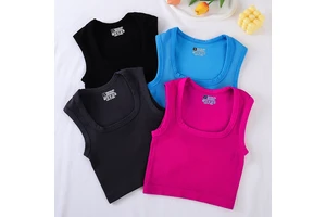 OEM Women's Seamless High Neck Sports Vest Full Coverage Breathable Skinny Fit Quick-Dry Four-Way Stretch Spandex/Nylon Yoga Top