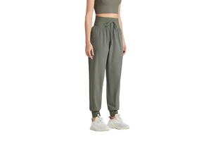 Wholesale Women's Plus Size Yoga Pants Sports Running High Waist Jogger Pants Loose Fit Workout Sweatpants