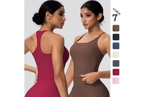 Custom Wholesale Workout Gym Vest Padding Racerback Sports Solid Yoga Quick-Drying Running Fitness Top