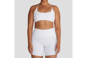 New Women Wholesale High Quality 4-way Stretch Nylon Spandex Workout Gym Fitness Sportswear Women Breathable Sports Yoga Bra Top